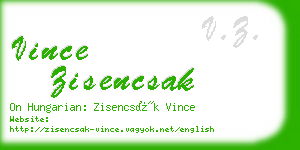 vince zisencsak business card